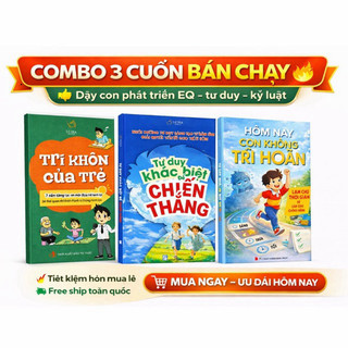Sách - Combo 3 cuốn Trí khôn của trẻ+ Tư duy khác biệt để chiến thắng + Hôm nay con không trì hoãn