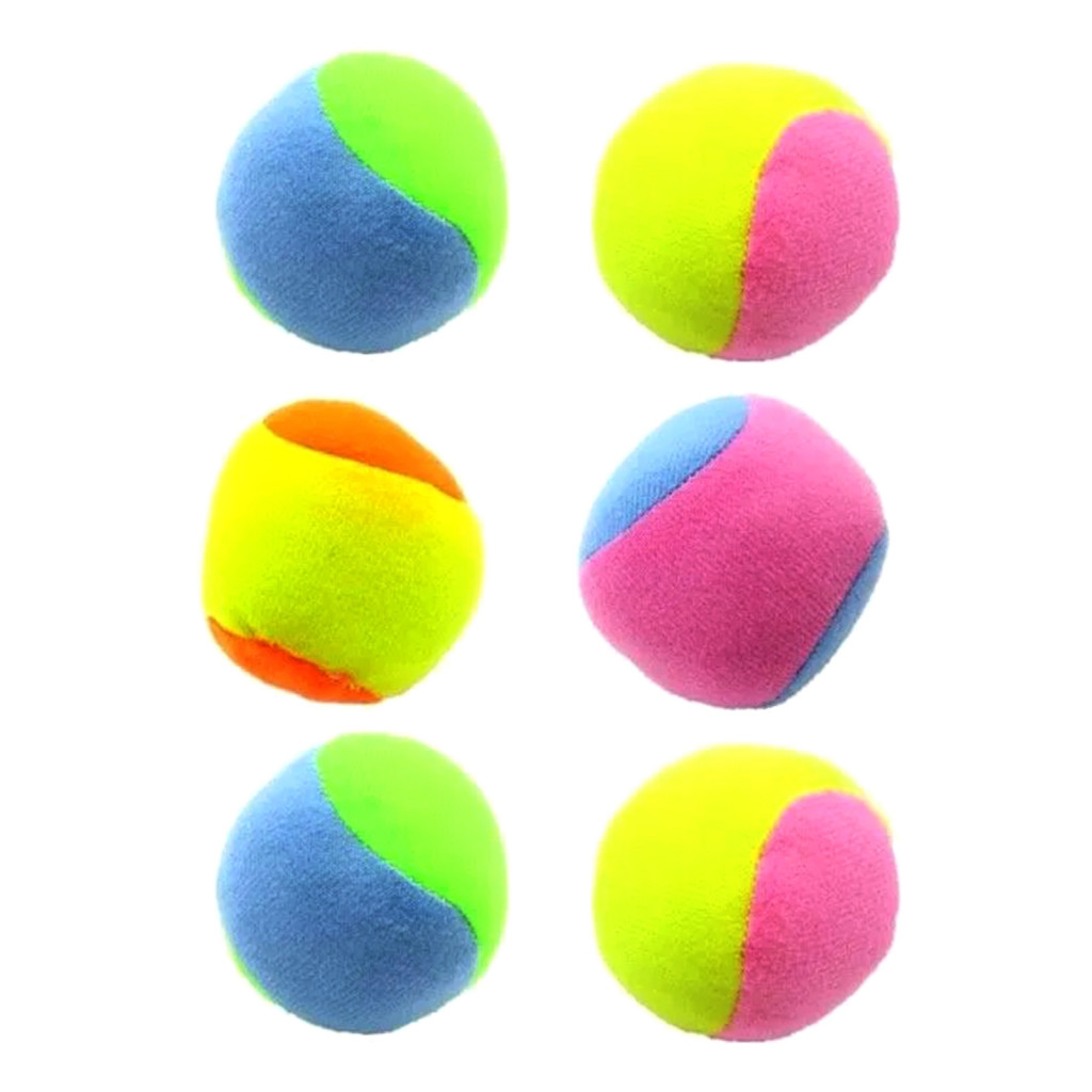 < Pluscloth > 6 quả bóng ném dính mềm cho trẻ em – Trò chơi phối hợp tay-mắt giác quan Chơi ngoài trời Hoạt động mẫu giáo Bộ quà tặng vui nhộn dành cho cha mẹ và con cái Hoạt động trẻ em T