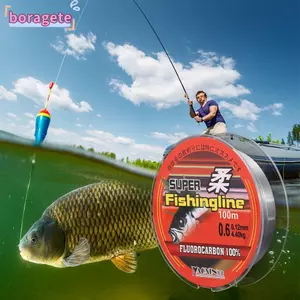 BORAGETE 100m 100% Dây câu Fluorocarbon Câu cá 0,8-6LB Dây đơn chất lượng cao