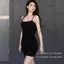 Pure Desire Sling Hot Girl Slim-fit Slimmer Look Phong Cách Mới Nhỏ Skinny Váy Đen Váy Ngắn