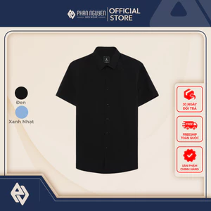 Áo sơ mi nam ngắn tay cao cấp Phan Nguyễn chất vải mềm mát, chống tia UV, form slim fit SMC.415-416