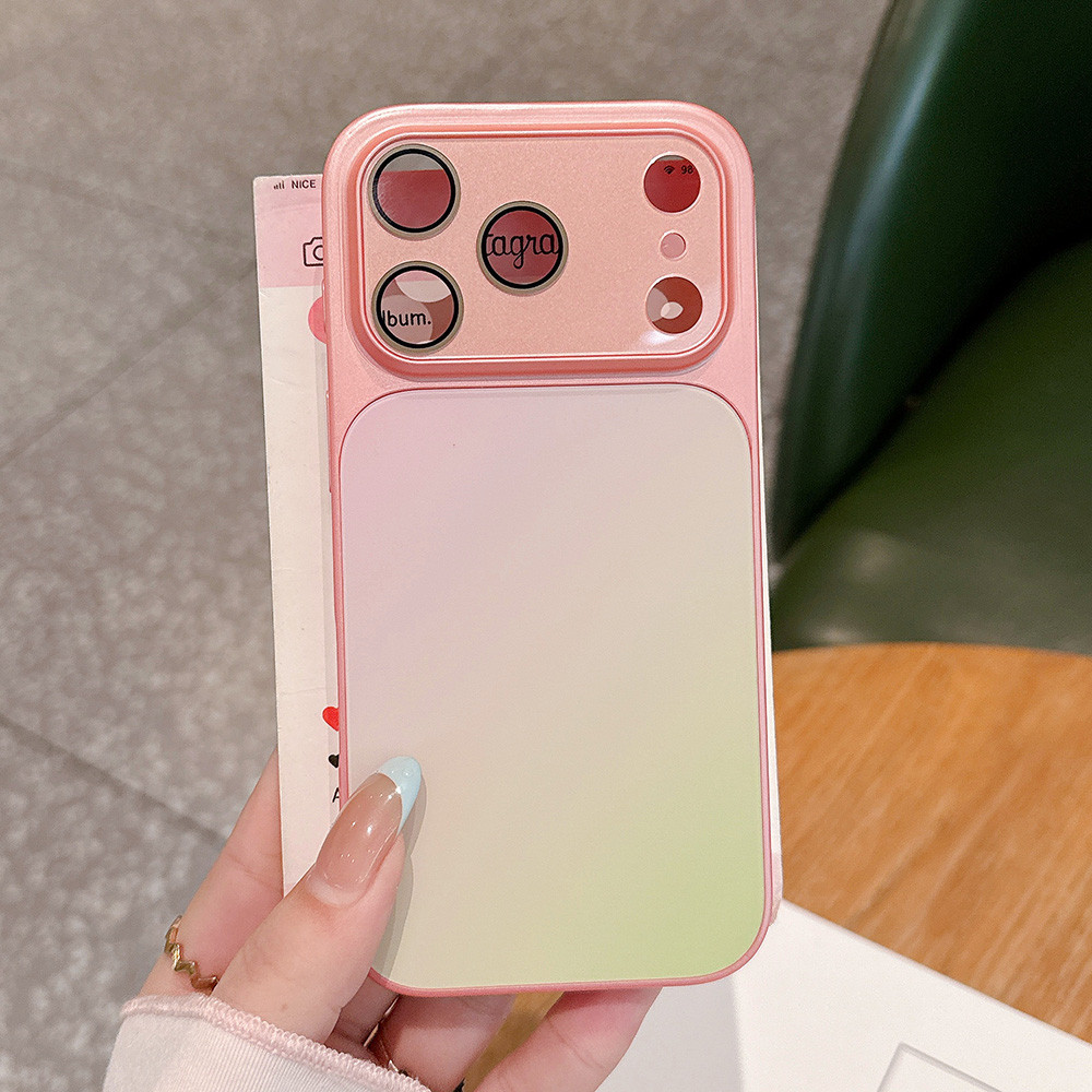 Ốp điện thoại Acrylic kim loại mạ Gradient cho iPhone 17 Pro Max 16 15 14 13 Vỏ bảo vệ chống sốc