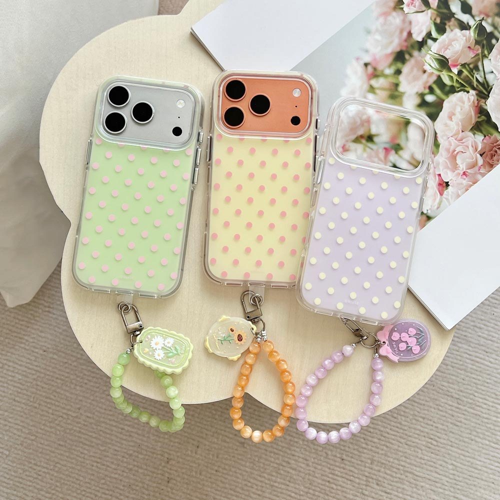 Ốp lưng cứng Tương thích với iPhone 13 14 14Pro 14ProMax 15 15Pro 15ProMax 16 16Pro 16ProMax 17 17Pro 17ProMax Ốp họa tiết chấm bi