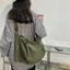 Túi đeo vai mùa đông bằng vải Canvas cổ điển phong cách Hồng Kông