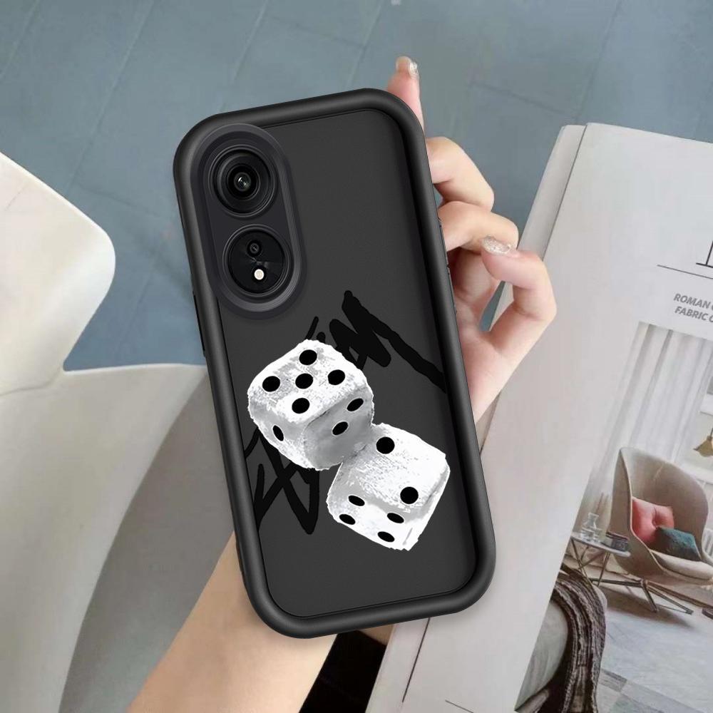 Ốp Lưng Cho OPPO A17 A17K A18 A38 A58 A60 4G Phim Hoạt Hình Silicon Mềm Đáng Yêu Ốp lưng TPU Xúc Viền Bi-a Mắt Thiên Thần Chống Sốc Ốp Lưng