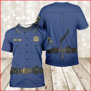 YB1 Zootopia 2 Chief Bogo cosplay vải mùa hè Áo thun Anime tay ngắn hàng đầu BY1