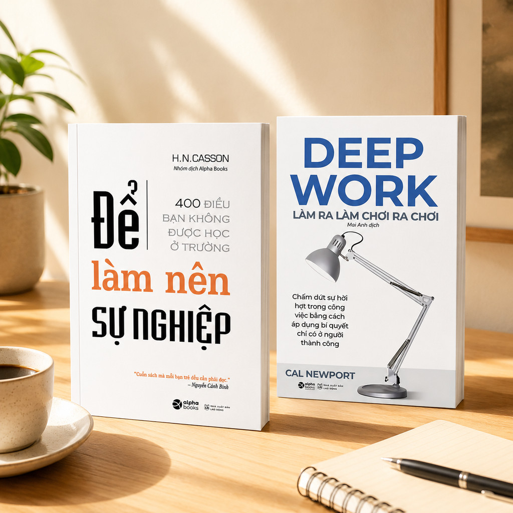 Sách - Lẻ/Combo: Để Làm Nên Sự Nghiệp + Deep Work - Làm ra làm chơi ra chơi (Alpha Books)