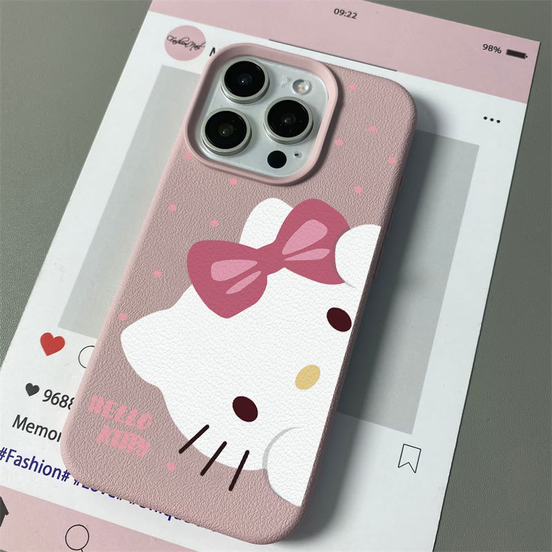 Ốp Lưng Iphone TPU hoa tiết da mềm kitty chấm bi 6/6plus/7/8/plus/x/xs/11/12/13/14/15/16/pro/max/plus/promax