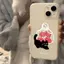Red Black Cat cho trường hợp iPhone 17pro iPhone 15/14/13pro Skin Scrub