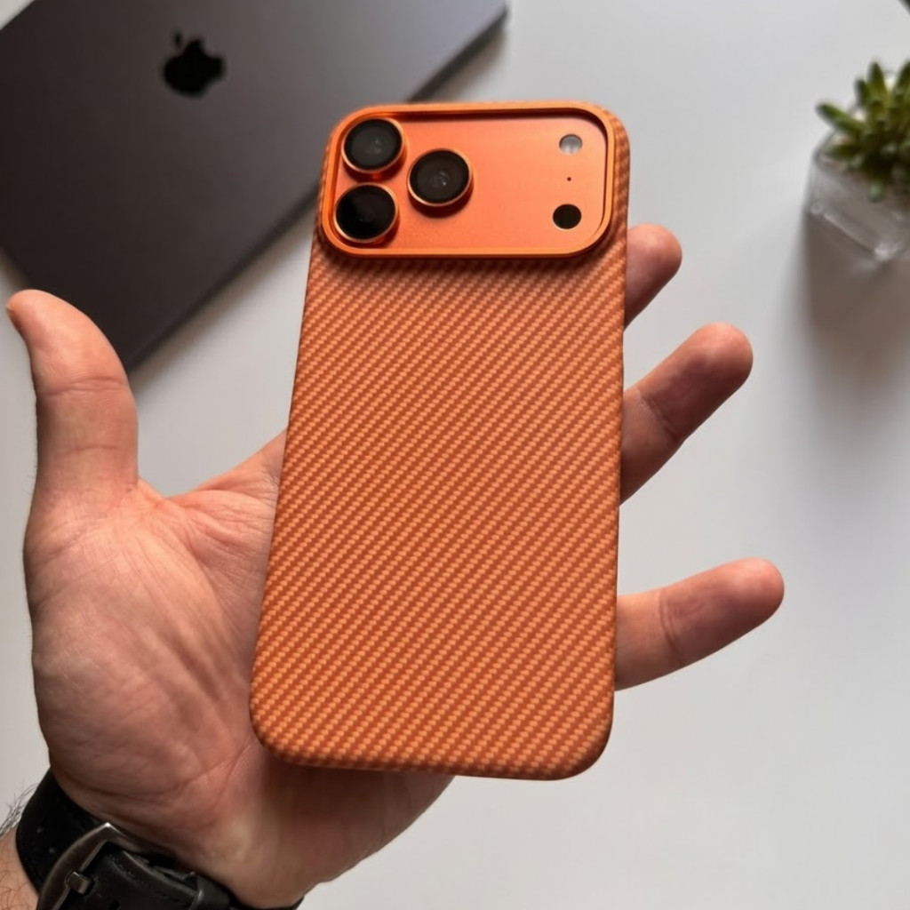 [Chính Hãng] Ốp Lưng UELKIN Vân Giả Sợi Aramid Mỏng Nhẹ Không Bám Vân Tay MagSafe Bảo Vệ Camera cho iPhone 17 Pro Max