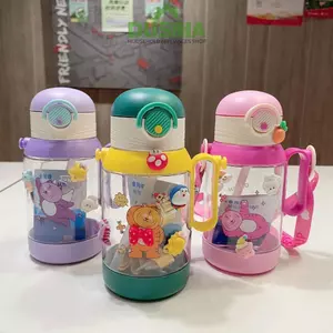 Bình Uống Nước Cho Bé Trai Bé Gái Nhựa Trong Suốt Với Nhiều Dung Tích Phù Hợp Nhu Cầu