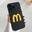 Ốp Lưng iPhone Họa Tiết Chữ M Màu Vàng Silicon Lỏng Mềm iPhone 11 12 13 14 15 16 17Pro Max IP 7 8 Plus X XS XR