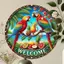 CIFbuy Retro Tín Hiệu Vẹt Bãi Biển Kim Loại Poster Treo Tường Nghệ Thuật Trang Trí
