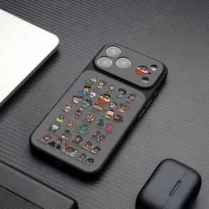 Ốp Điện Thoại Hoạt Hình Shin-Chan Thích Hợp Cho iPhone17promax Ốp Điện Thoại Nhật Bản Hàn Quốc Thích Hợp Cho iPhone16pro Chống Va Chạm Phong Cách Da Cừu Chống Sốc