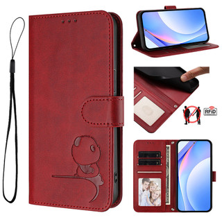 Ốp Ví Gấu Trúc Dễ Thương Cho vivo V70 FE V60 V50 Lite V60E V50E iQOO 15 15R Z11 Turbo Neo 11 Z10 Thẻ Khe Cắm Ví Điện Thoại Có Dây Đeo Bảo Vệ RFID