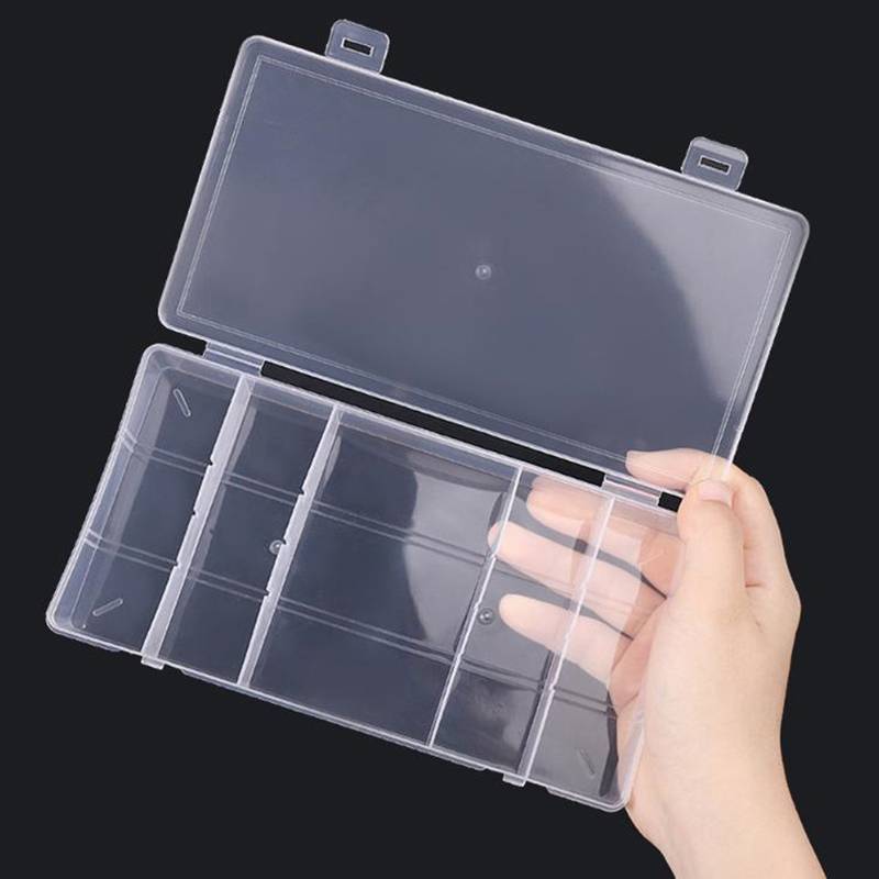 HFSHY Trong Suốt Có Nắp Hình Chữ Nhật Dọc 5 Lưới Nối Mi Dụng Cụ Hộp Bảo Quản Keo Nhíp Giá Đỡ Trang Điểm Tổ Chức VN