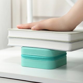 Hộp Đựng Trang Sức Di Động Da PU Nhung Lót Mini Du Lịch Nhẫn Bông Tai Vòng Cổ Người Tổ Chức