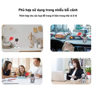 Năng Lượng Mặt Trời Phi Hành Gia Trang Trí Bảng Điều Khiển Ô Tô ABS Xoay Tay Đồ Chơi Nội Thất Ô Tô Bàn Đồ Trang Trí Quà Tặng