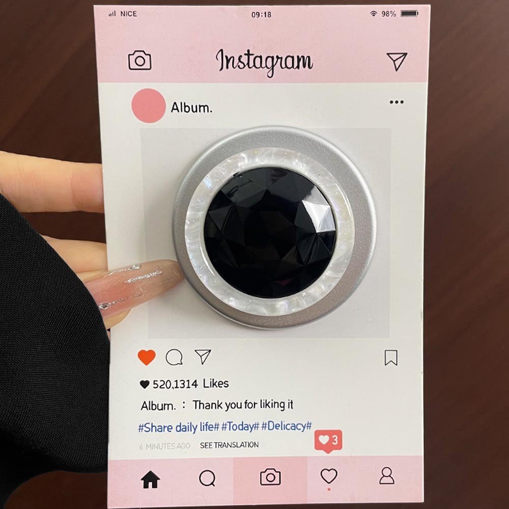 Popsocket Huancai Yuan Họa Tiết Nam Châm Có Thể Gập Lại Giá Đỡ Điện Thoại Nam Châm