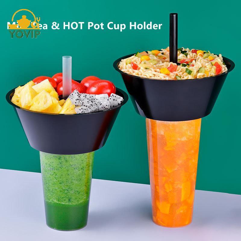 YOVIP Di Động Trà Sữa Uống Sna Cốc Bộ Bát Cho Trẻ Em Người Lớn Có Thể Tái Sử Dụng Với Ống Hút Chống Rò Rỉ Để Bảo Quản Trái Cây Sử Dụng Ngoài Trời VN