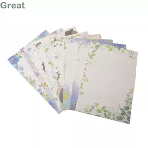 GREAT 8 / 64 tờ Giấy Văn Phòng Phẩm, Bộ Giấy Lá Vàng Phong Cách Trung Hoa, Giấy Viết A5 Nhiều Màu Sắc Văn Phòng
