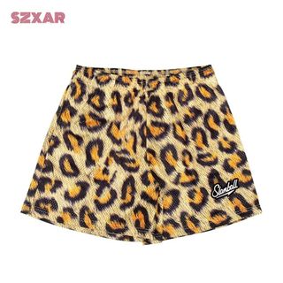 Mùa Hè Quần Short Nam Thể Thao Da Báo In Hình Tập Thể Dục, Hợp Thời Trang