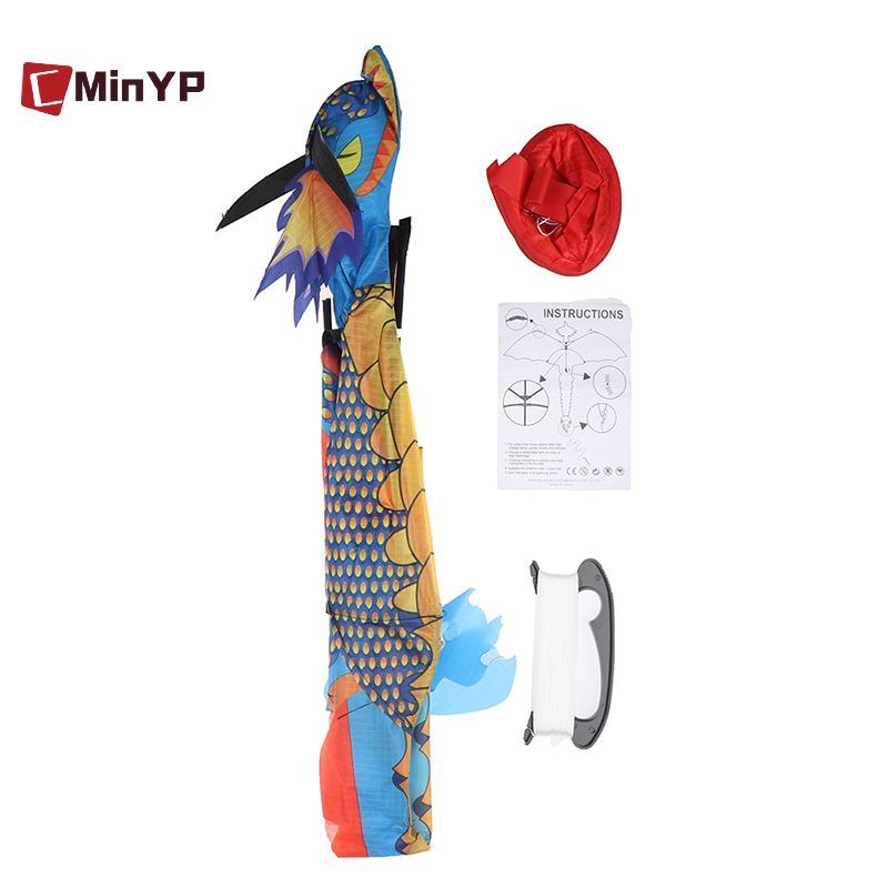 CMinYP Lớn 3D Nylon Diều Bay Rồng Diều Với Dòng 100m Đồ Chơi Thể Thao Ngoài Trời Gia Đình Vinh Quang