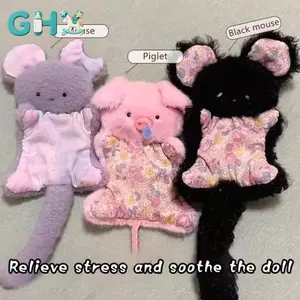 GHX Hoạt Hình Búp Bê Động Vật Để Bàn Sang Trọng Đồ Chơi Siêu Dễ Thương Chuột Đậu Túi Cổ Tay Padfort Mềm Sang Trọng Đồ Chơi Giảm Căng Thẳng Búp Bê Quà Tặng VN