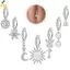 Đồ trang sức nhẫn rốn barbell zircon gợi cảm - Quà tặng thời trang mới dành cho nữ