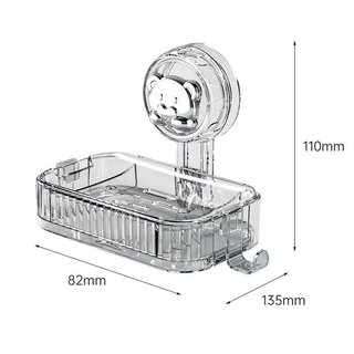 Giá đỡ xà phòng treo tường Giá xả vòi hoa sen Không cần khoan chân không Silicone ABS Bồn rửa phòng tắm Nhà bếp