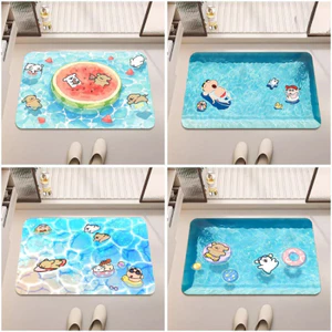 Thảm Trải Sàn Bể Bơi Dễ Thương Dino – Thảm Chùi Chân Bùn Tảo Thấm Hút Nhanh, Decor Phòng Ngủ, Nhà Cửa