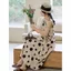 Đầm dài nữ plus size chấm bi dáng rộng từ vải lanh cotton mát mẻ cho mùa hè