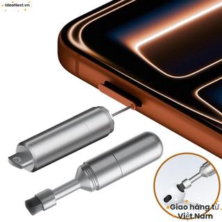 Công cụ loại bỏ khay đựng thẻ SIM IDEANEST, Bàn chải làm sạch tai nghe bằng hợp kim nhôm 2 trong 1, EDC chất lượng cao Móc khóa đa chức năng di động EDC Chân đẩy bảo trì Sử dụng