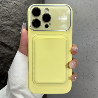 Ốp Lưng Thẻ Từ Cửa Sổ Lớn Silicon Sang Trọng Cho Điện Thoại Di Động iPhone17 Pro Max 16 15 14 Pro Max Bảo Vệ Camera Chống Sốc Ốp Lưng Mềm Chống Rơi