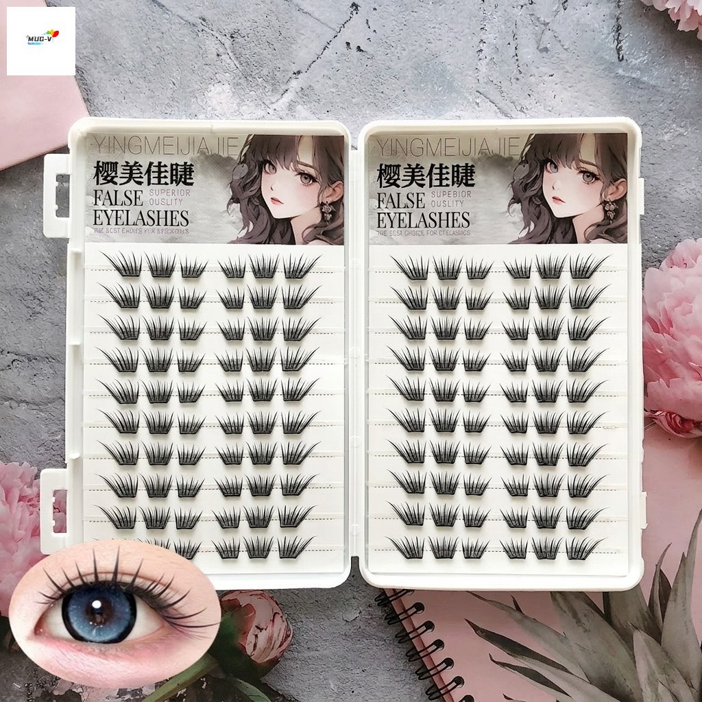 Bông tuyết Lông mi giả cá nhân Tự nhiên Airy Look C Curl Chiều dài hỗn hợp