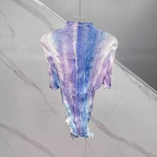 Miyake Xếp Ly Handmade Wicker Top Áo Thun Chất Lượng Cao Thoải Mái Slim-fit Độ Đàn Hồi Cao Mỏng Hơn Nhìn