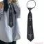 FF Jk Đồng Nhất Cà Vạt Đen Khắc Kim Loại Chữ Thập Cổ Nhật Bản Jk seifuku Cosplay Dây Buộc Trước Nữ Sinh JK Phù Hợp Với Cổ