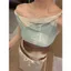 Milyfashion Slim-fit Slimmer Look Pure Desire Smudge Tranh sơn dầu trừu tượng In gạc Dây đeo quây không đều Y2K Nữ tính Phong cách Hàn Quốc YPXG