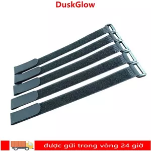 Móc & Vòng nylon DUSKGLOW, Dây buộc cáp dây đeo đa năng bằng nylon, Phụ kiện xe đạp tự dính màu đen chất lượng cao Câu cá