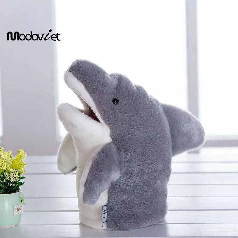 [modavietnamshop] 22cm Găng tay rối tay cá mập nhỏ dễ thương Đồ chơi sang trọng Con rối tay động vật Cánh tay cá mập Mở miệng Găng tay búp bê Quà tặng sinh nhật cho trẻ em Đẹp
