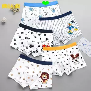Quần Lót Trẻ Em Nam Cotton Nguyên Chất Boxer Giữa Lớn Trẻ Em Bé Trai Boxer Quần Short