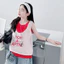Áo Vest Không Tay In Chữ Cho Bé Gái Mùa Hè 2026 Phong Cách Mới Trẻ Em Thời Trang Khâu Top