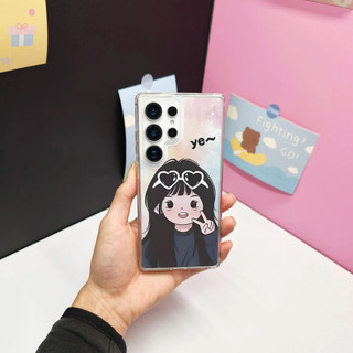Dành Cho Samsung s26 Ultra S25 FE S25 Ultra Ốp Lưng S24 Ultra S24 FE Hoạt Hình Dễ Thương A56 17 16 15 14 13 12 pro max Từ S23 Siêu Cứng Màu Trong Suốt Cặp Đôi Nam Nữ