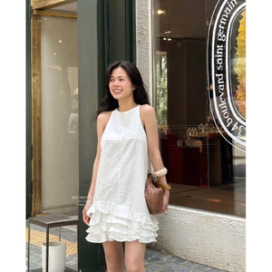 Đầm Yếm Babydoll Bèo Tầng Linen MyaHouse