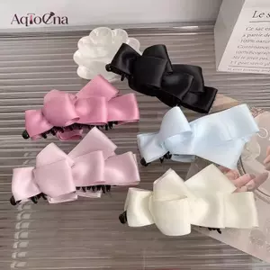 AqToCna Pháp Cao Cấp Nơ Chuối Kẹp Nữ Ba Tóc Kẹp Đuôi Ngựa Kẹp Dọc Phụ Kiện Tóc AqToCna