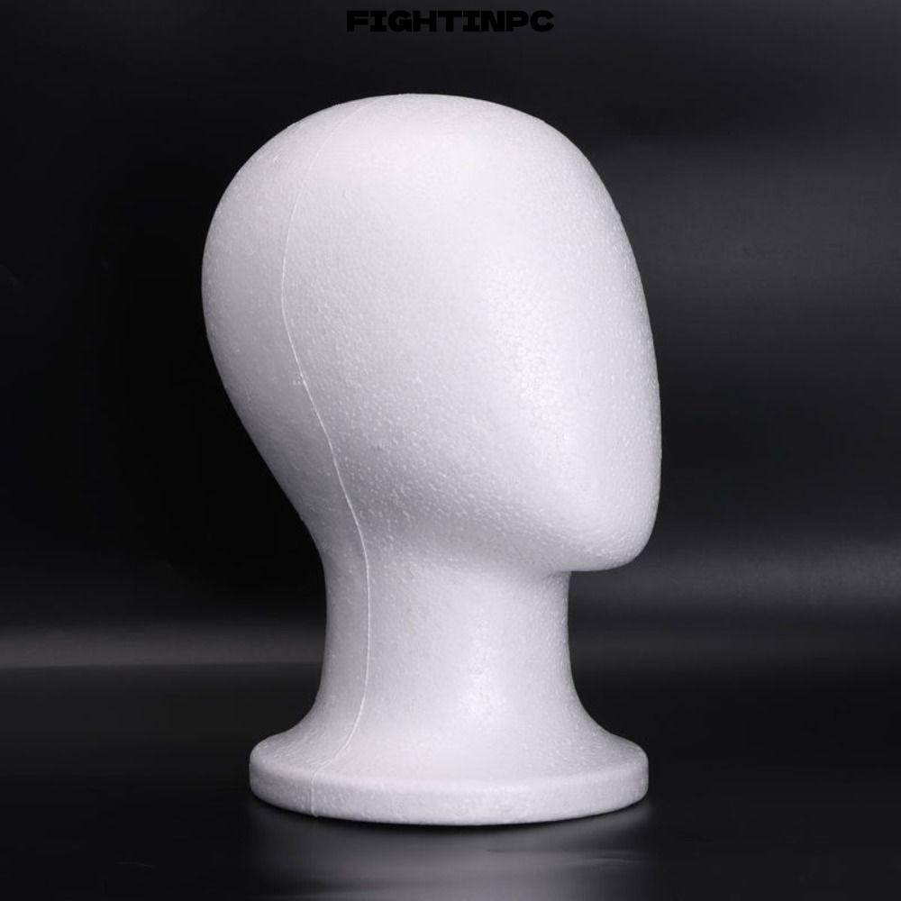 Đầu Mannequin xốp FIGHTINPC, Đế trưng bày tóc giả màu trắng ổn định, Đầu Manikin nhẹ
