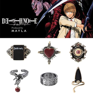 DEATH Notes DEATH NOTE Hàng hóa Logo Câu chuyện Nhẫn Niche Trang sức Anime hai chiều tinh tế