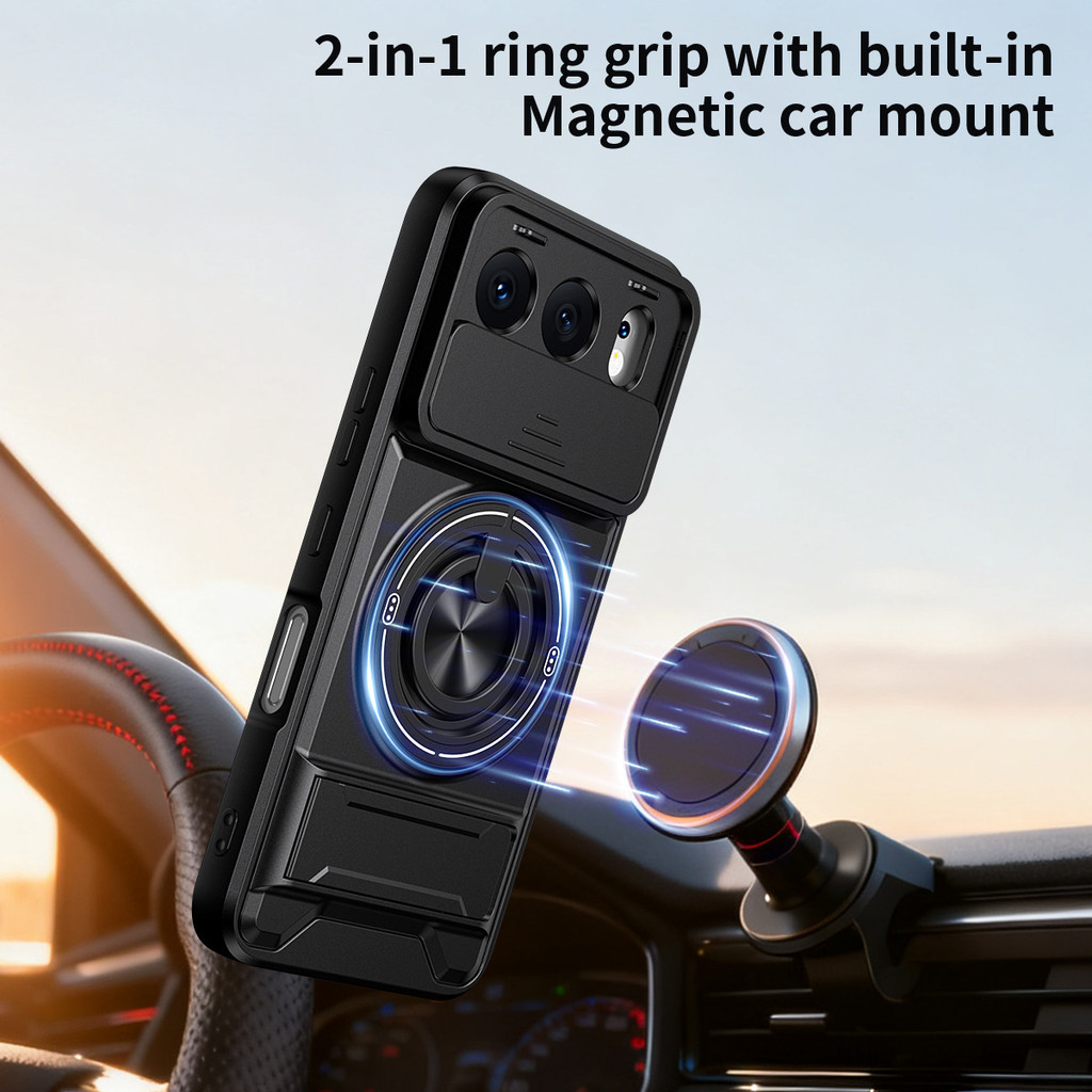 Ốp Điện Thoại Đa Năng Sang Trọng Thích Hợp Cho Honor 500 5G 400 600 200 Pro Dây 360°Giá đỡ vòng có vỏ máy ảnh Vỏ bảo vệ toàn diện chống sốc