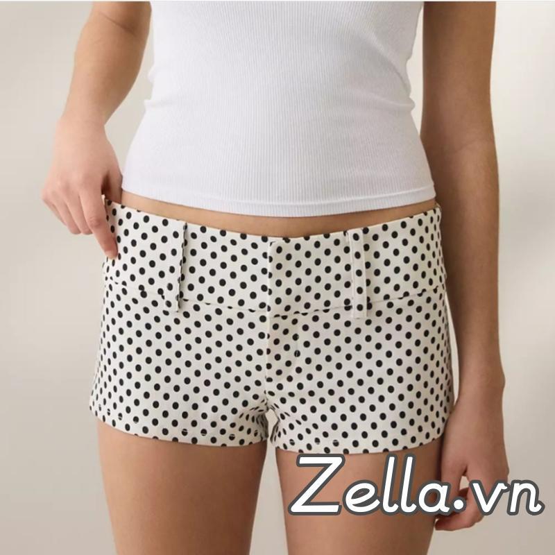 [riSZ] Quần short Mini mùa hè dành cho nữ In chấm / Quần short siêu nhỏ sọc thấp đi chơi