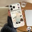 Ốp Điện Thoại Gương Chó Con Dễ Thương Cho iQOO Neo 10 10R 9 9S Pro Plus 8 Pro 5G 4G Vỏ Sang Trọng Hoạt Hình Chó Ins Phong Cách Bạc Trang Điểm Vỏ Mềm